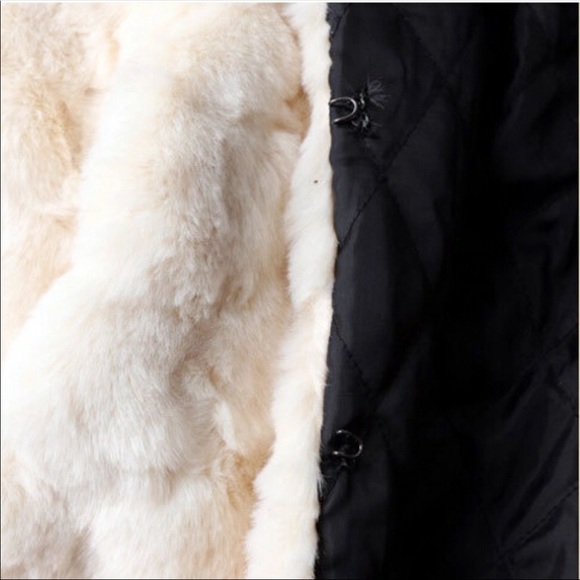 Lux Faux Fur Hand-Beaded Stud Embellished Jacket - Picture 6 of 8